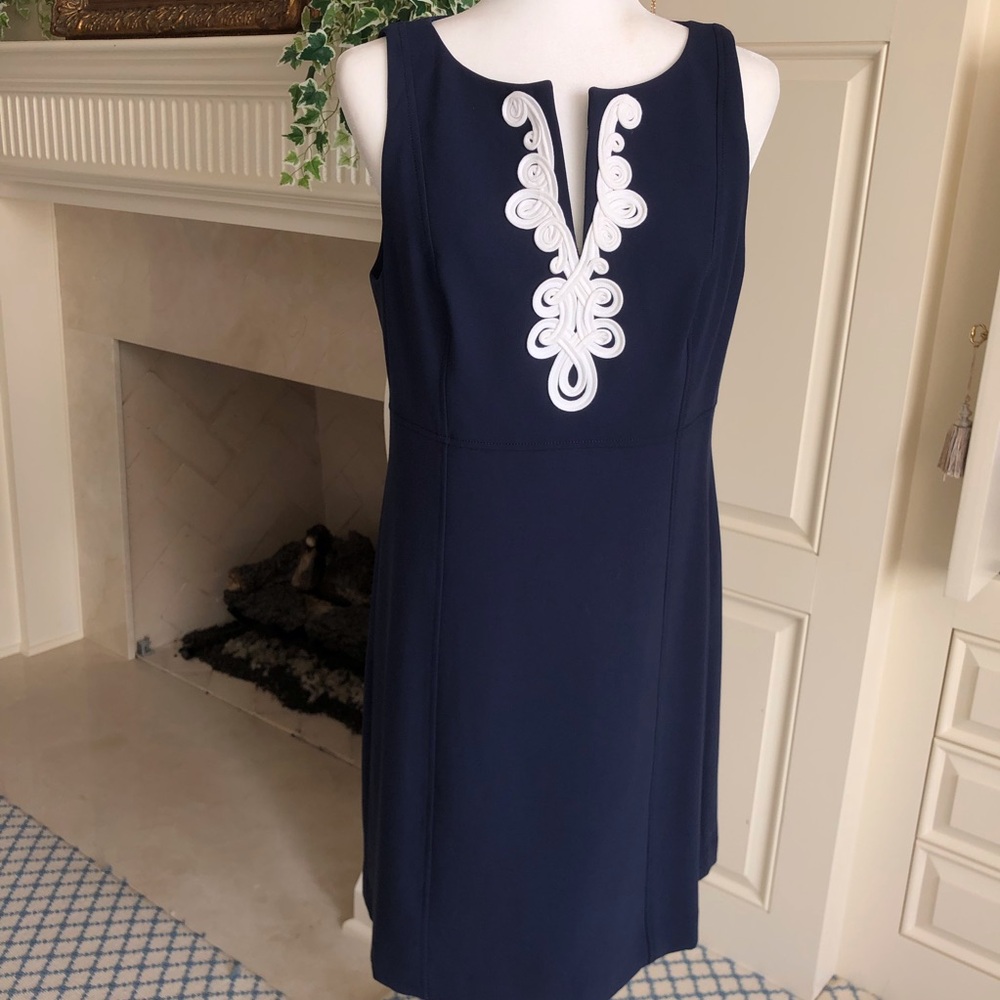 Lilly Pulitzer Trini Shift in True Navy New Size 10 - Picture 4 of 14